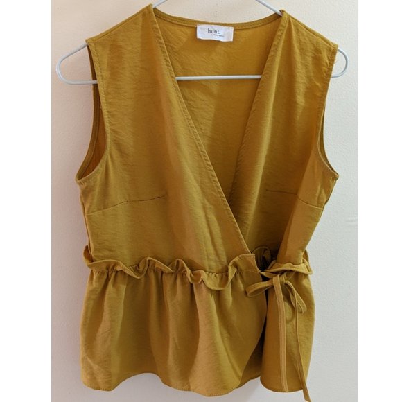 Hunt by Runway Bandits - V neck wrap tank w/tie - Picture 1 of 3